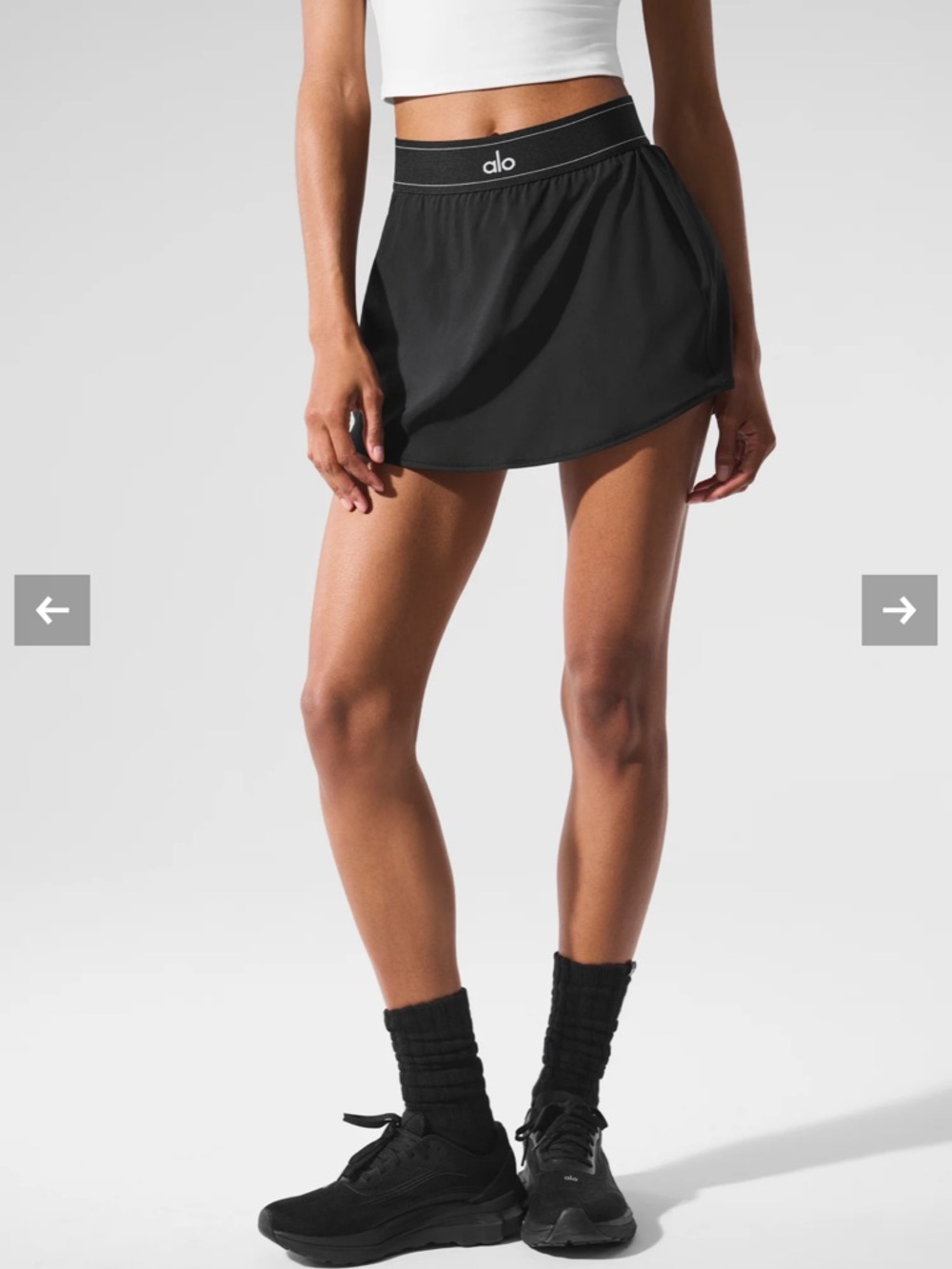 ALO Yoga Black Active Mini Skort